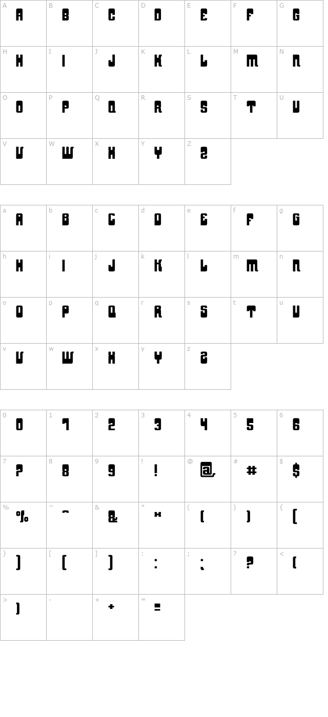 yndufat character map