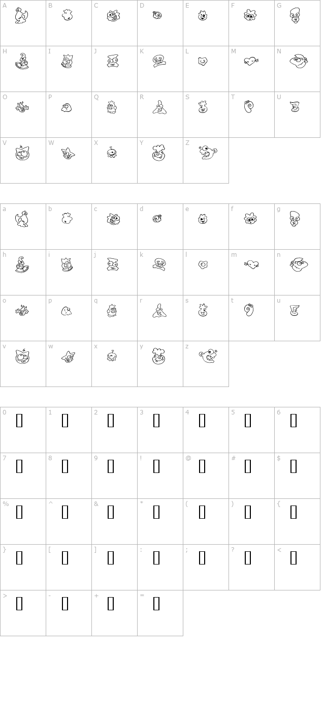 zingding character map