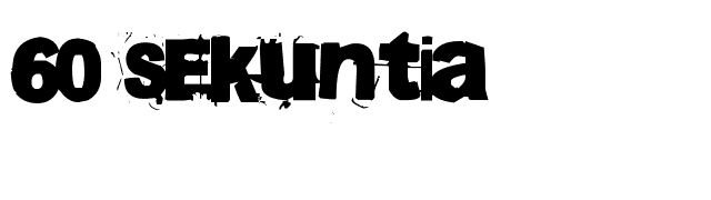 60 Sekuntia font preview