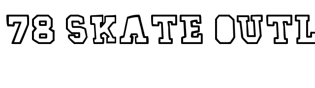 78 skate outline font preview