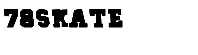 78SKATE font preview