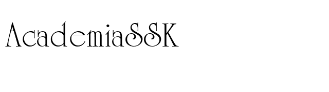 AcademiaSSK font preview