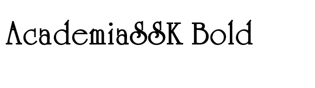 AcademiaSSK Bold font preview