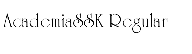 AcademiaSSK Regular font preview