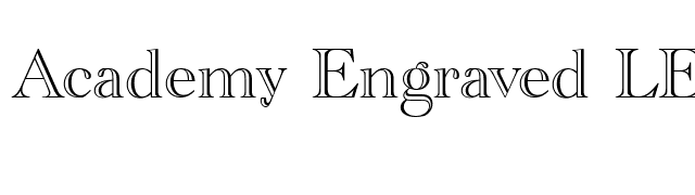 Academy Engraved LET Plain1.0 font preview