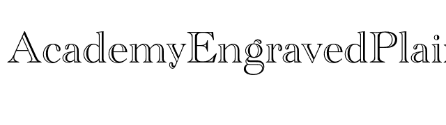 AcademyEngravedPlain font preview