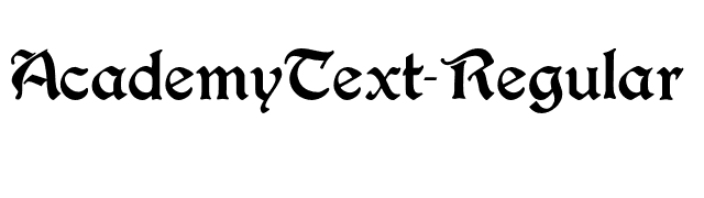 AcademyText-Regular font preview