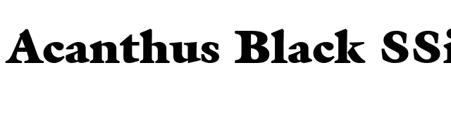 Acanthus Black SSi Extra Black font preview