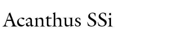 Acanthus SSi font preview