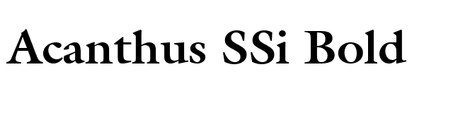 Acanthus SSi Bold font preview