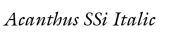 Acanthus SSi Italic font preview