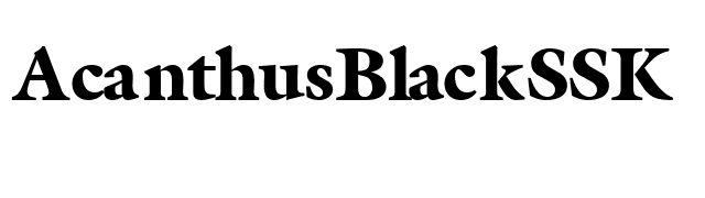 AcanthusBlackSSK font preview