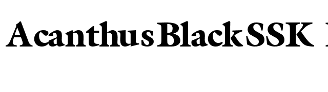 AcanthusBlackSSK Bold font preview