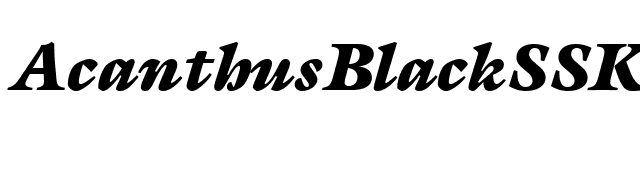 AcanthusBlackSSK Bold Italic font preview