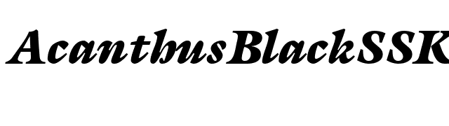 AcanthusBlackSSK BoldItalic font preview