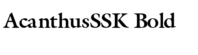 AcanthusSSK Bold font preview