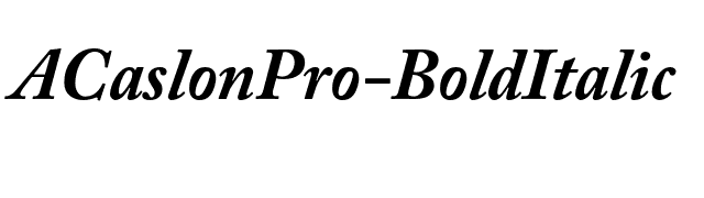 ACaslonPro-BoldItalic font preview