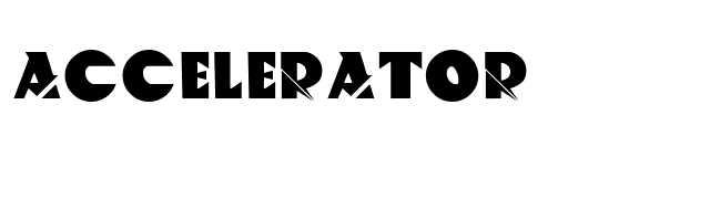 ACCELERATOR font preview