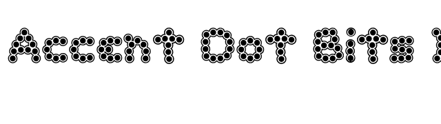 Accent Dot Bits 1 font preview