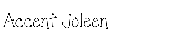 Accent Joleen font preview