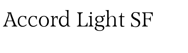 Accord Light SF font preview