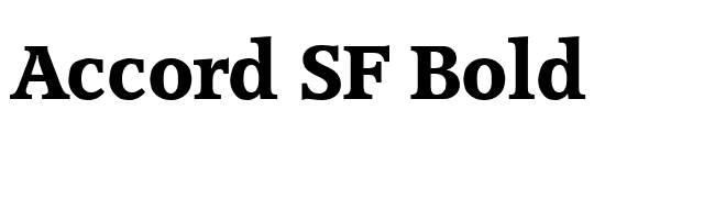 Accord SF Bold font preview