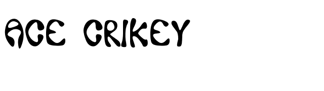 Ace Crikey font preview