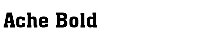 Ache Bold font preview