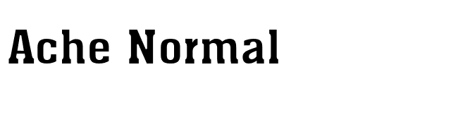 Ache Normal font preview