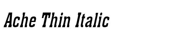 Ache Thin Italic font preview