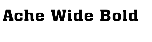 Ache Wide Bold font preview