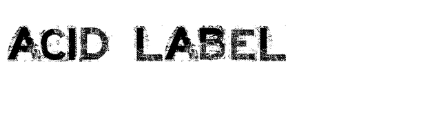 Acid Label font preview