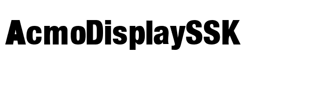 AcmoDisplaySSK font preview