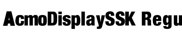 AcmoDisplaySSK Regular font preview