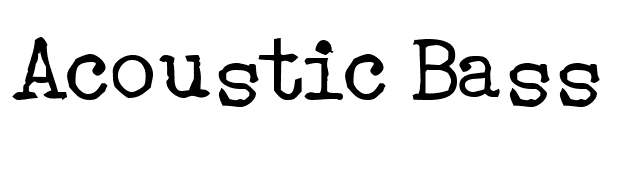 Acoustic Bass font preview