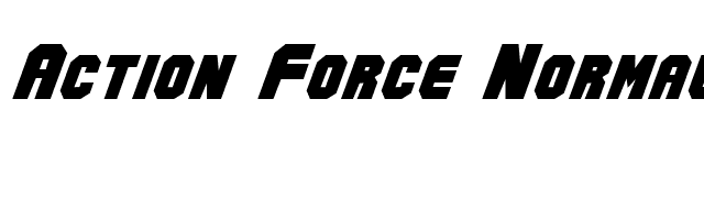 Action Force Normal font preview