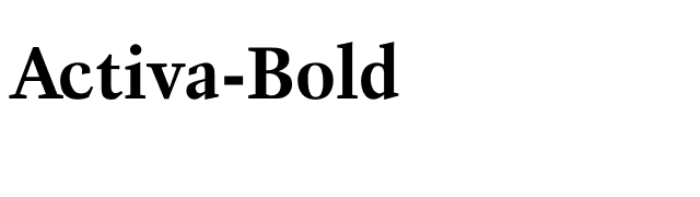 Activa-Bold font preview