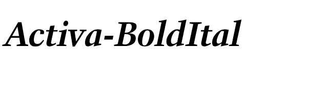 Activa-BoldItal font preview