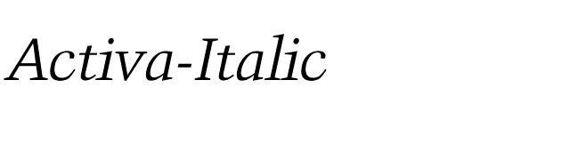 Activa-Italic font preview