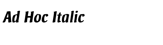 Ad Hoc Italic font preview