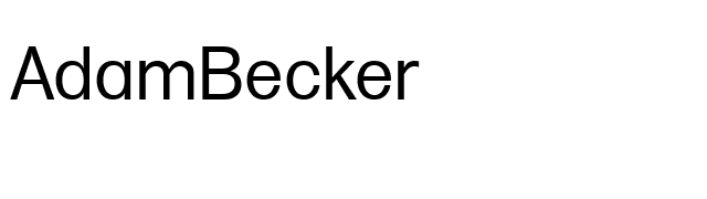 AdamBecker font preview