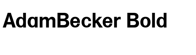 AdamBecker Bold font preview