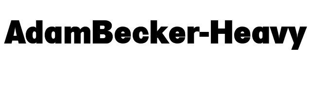 AdamBecker-Heavy font preview