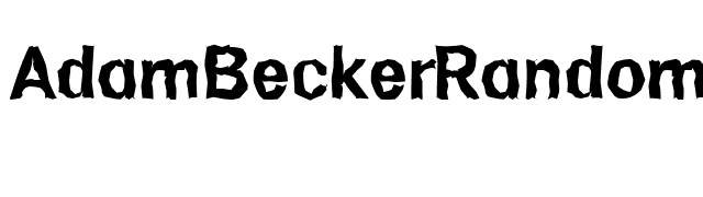 AdamBeckerRandom-Bold font preview