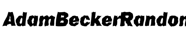 AdamBeckerRandom-Heavy-Italic font preview