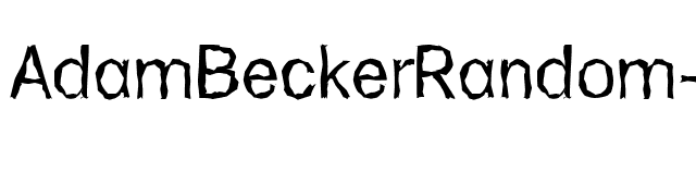 AdamBeckerRandom-Regular font preview