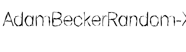 AdamBeckerRandom-Xlight-Regular font preview