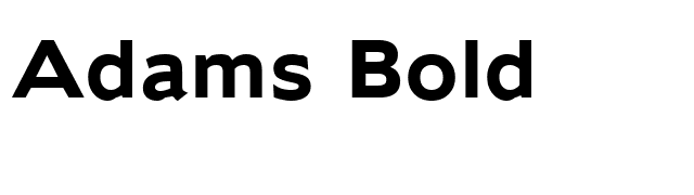 Adams Bold font preview