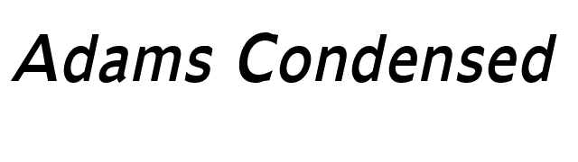 Adams Condensed Italic font preview