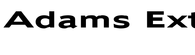 Adams Extended Bold font preview